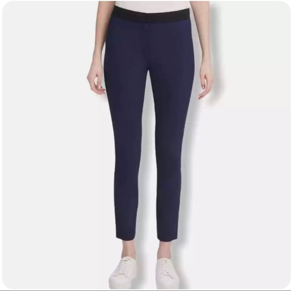 NEW Calvin Klein Contrast-Waist Skinny Pants Size 10